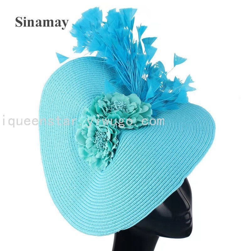 Colorful, exaggerated, oversized retro top hats, straw hats, party style dressing hats, cosplay exaggerated hats details Picture