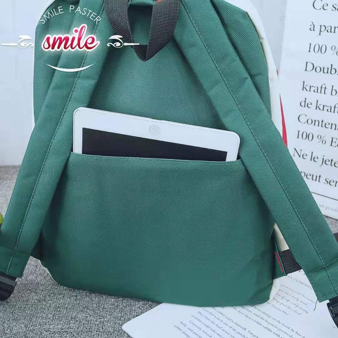 2021 New style backpack, casual student schoolbag, customized LOGO, Korean-style trendy travel bag, tutorial bag, four-piece set Application Scenario