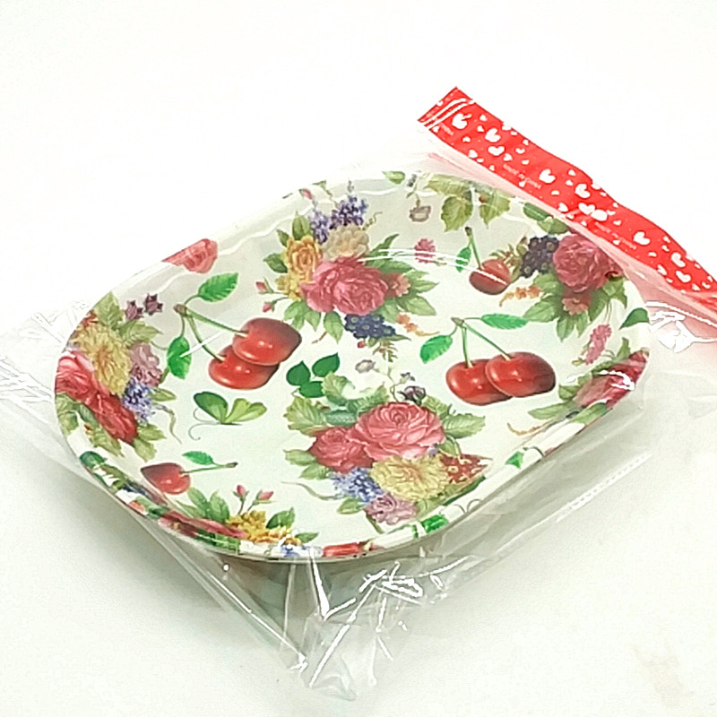 Sunshine Department Store's creative 2CP patterned fruit plate, oval storage for living room snacks, and dried fruit plate for the living room Application Scenario
