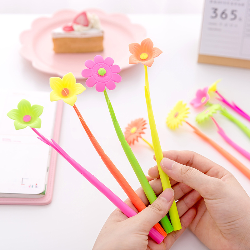 Creative learning stationery awards cute cartoon flowers neuter pen office supplies signature pen pen thumbnail