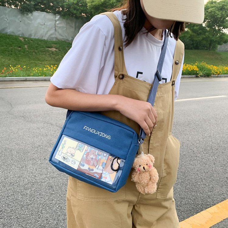 New Japanese fashion trend of canvas bags without pendants 2021 summer canvas crossbody bag manufacturer wholesale and customization Application Scenario