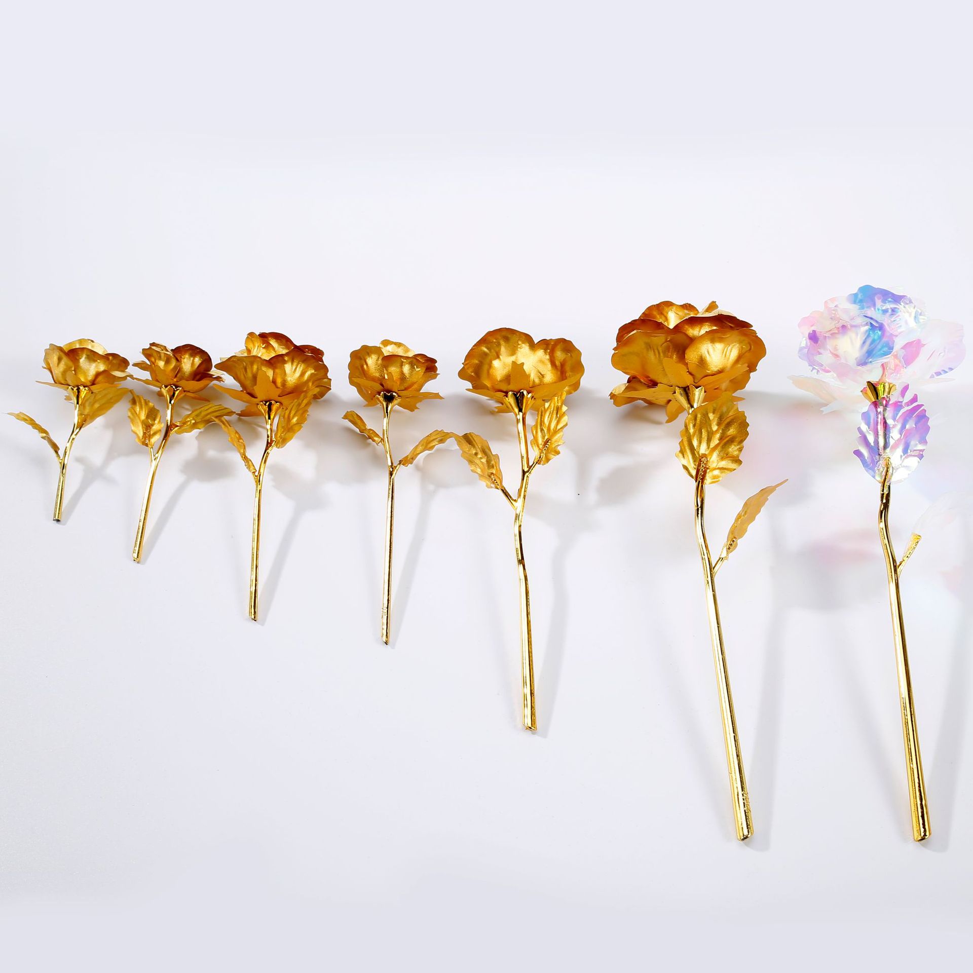 24k gold foil rose chocolate set, large, medium and small gold roses, Qixi Festival gift details Picture