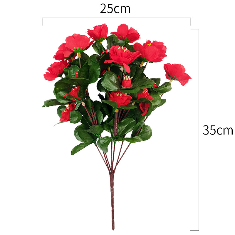 Artificial rhododendron flower bouquets, single dining table, Nordic decoration, green plants, living room placement, large-scale engineering decoration Application Scenario