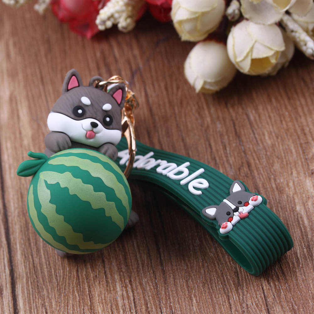 Ten-yuan store keychains, popular keychains for women, car cartoon dolls, pendants, schoolbag decorations, chain rings, rings for men details Picture