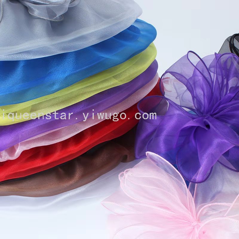 New European and American women's hats, bow net gauze hats, spring and summer outings, beach sun hats, wide-brimmed sun hats details Picture