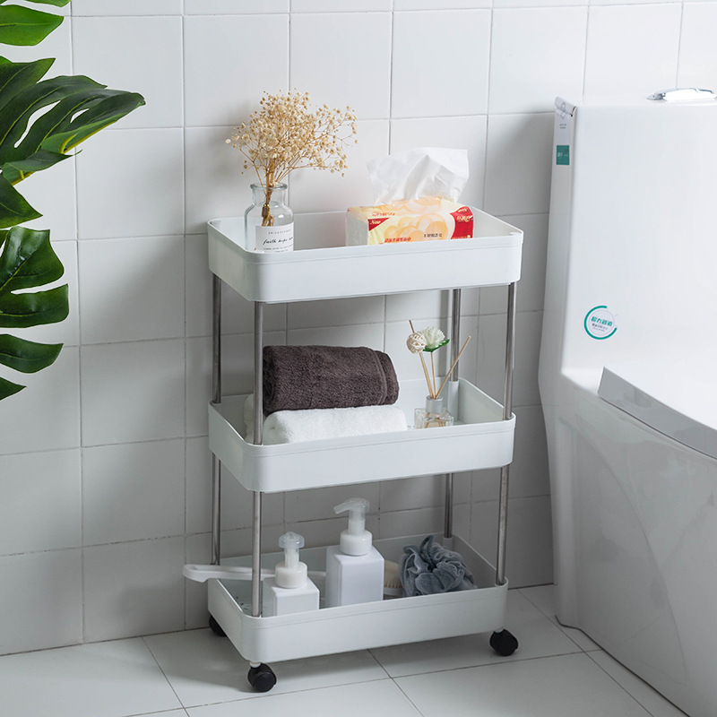 Wholesale of storage racks, slit storage racks, trolleys, kitchen, bedroom and bathroom mobile storage racks details Picture