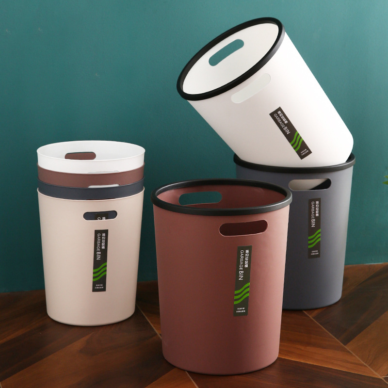Simple large-sized household bathroom, living room, kitchen, bedroom, office, toilet with handle pressure ring, uncovered trash can details Picture
