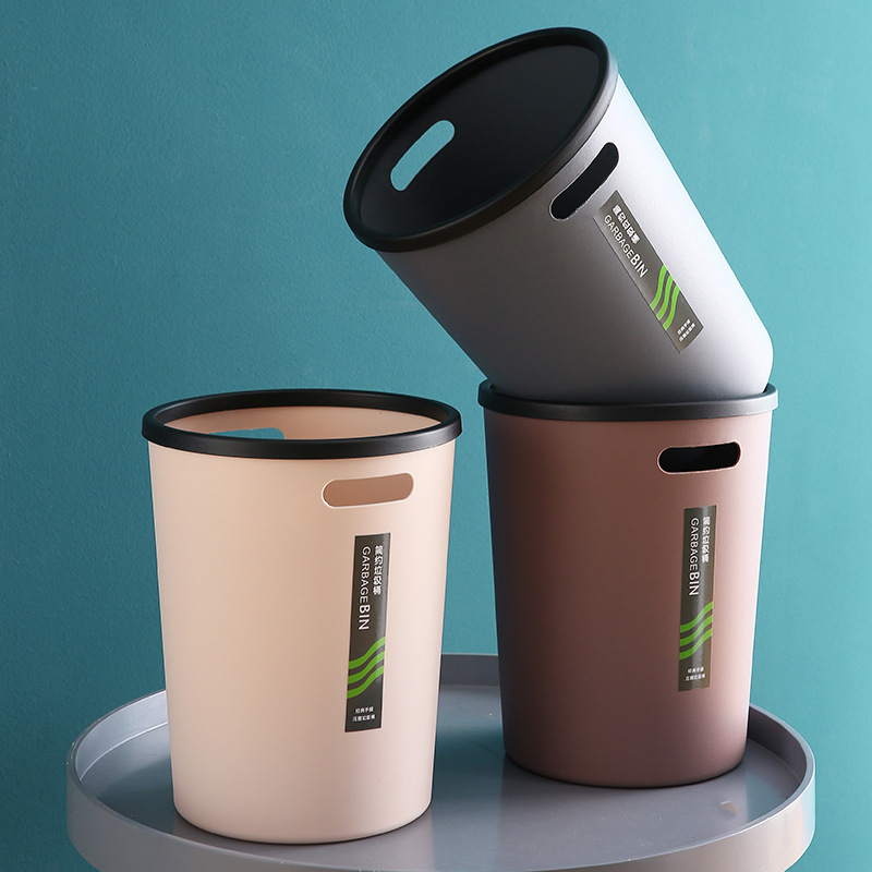 Simple large-sized household bathroom, living room, kitchen, bedroom, office, toilet with handle pressure ring, uncovered trash can Application Scenario
