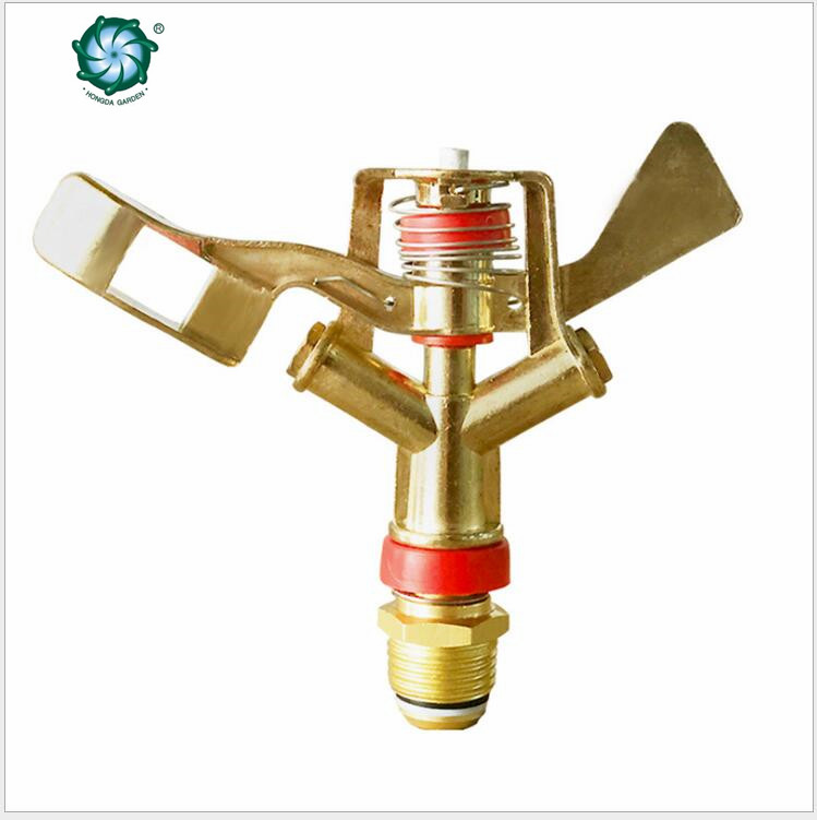 4-point DN15 zinc alloy rotating double spray 360-degree swing arm metal sprinkler for lawn and garden irrigation Item Picture