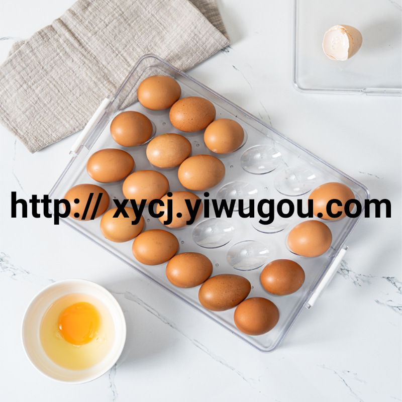 The kitchen refrigerator's fresh-keeping egg storage box can be stacked with dust-proof egg storage boxes of various sizes with LIDS
