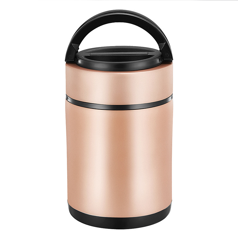 Non-magnetic stainless steel pot, anti-overflow, flat lid, round, portable for office workers, multi-layer for students, large capacity Item Picture