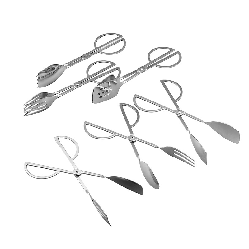 Stainless steel food tongs, Korean barbecue tongs, multi-functional bread and steak tongs, Amazon kitchenware wholesale