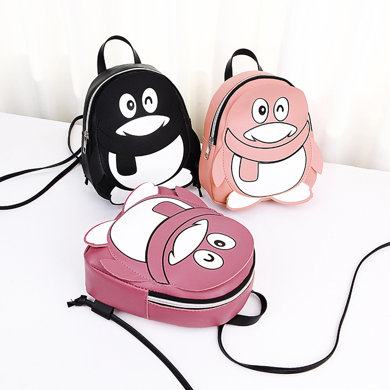 Wholesale female bag QQ Penguin shape creative small bag children cute multi-functional crossbody backpack