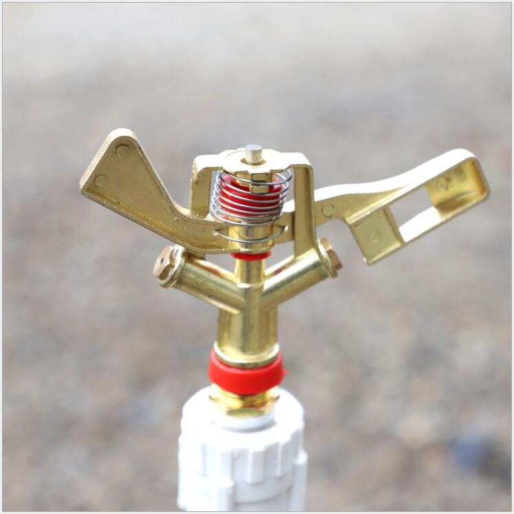 4-point DN15 zinc alloy rotating double spray 360-degree swing arm metal sprinkler for lawn and garden irrigation Specification drawing