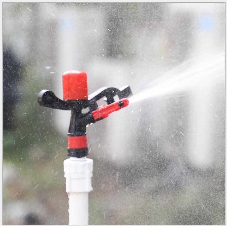 Red hat swing arm sprinkler, single nozzle plastic agricultural and garden irrigation tool sprinkler system details Picture