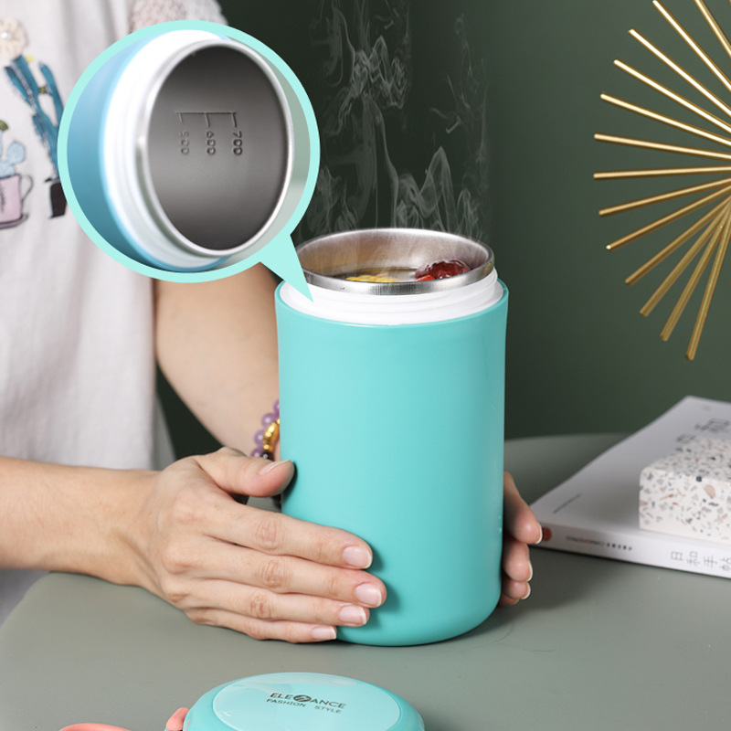 Stainless steel insulated soup cup, 750ml sealed leak-proof cup, stewing pot, office worker breakfast porridge cup, portable cup Specification image