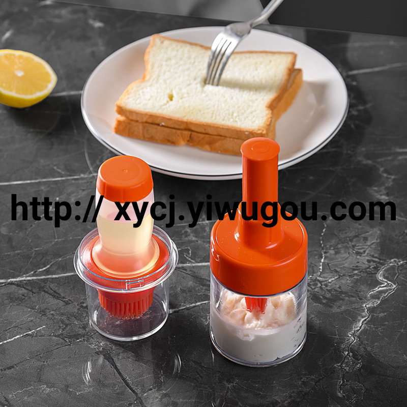 硅胶油刷油瓶硅胶烧烤油瓶刷硅胶刷油器烧烤油刷蘸取按压