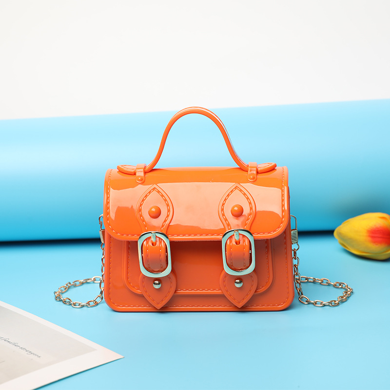 女包厂家2021夏季新款女式单肩包街头潮亮面小方包PVC斜挎果冻包