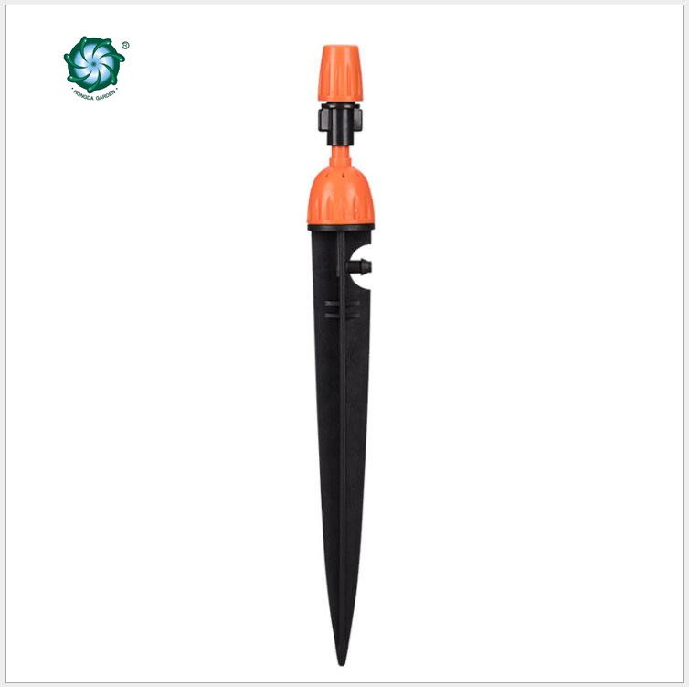 The drip-adjustable integrated flower watering device can be connected to an orange single-spray simple plug rod nozzle Item Picture