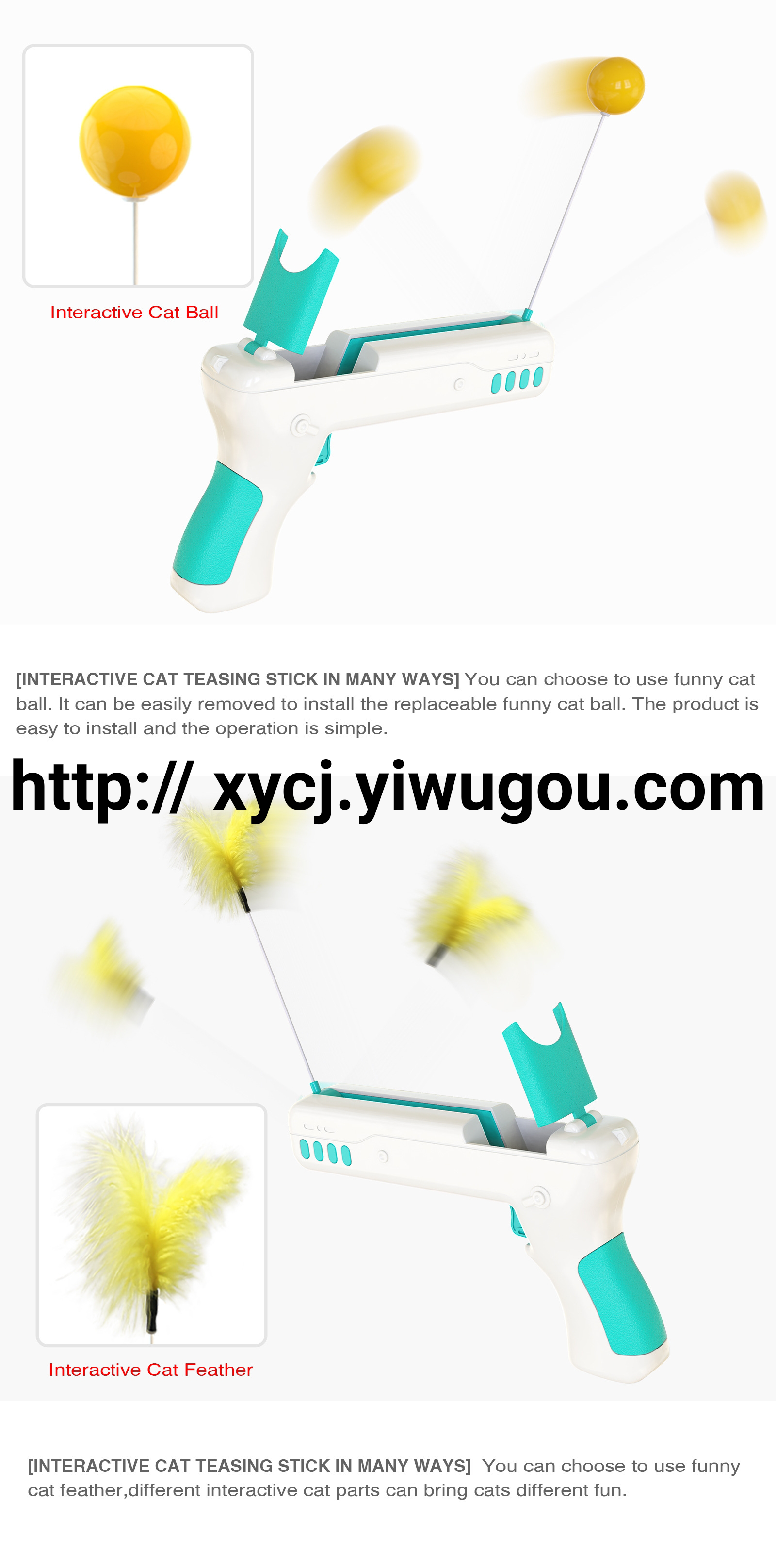 New pet supplies on Amazon: Best-selling cat toys, cat toys, cat teasing sticks, and feather sticks Specification image