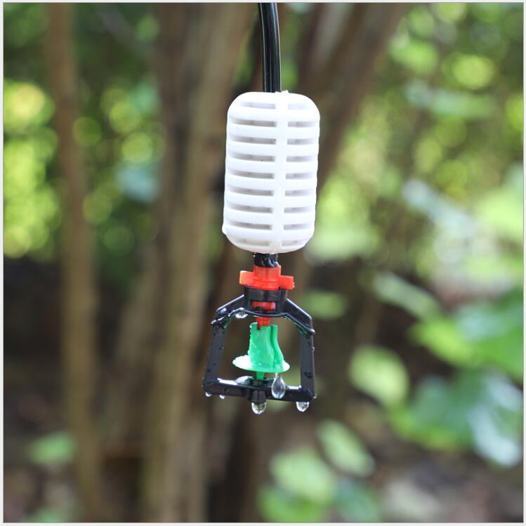 Square frame rotating hook hanging sleeve set, non-drip-proof hanging sleeve set, greenhouse inverted atomizing rotating micro-nozzle Application Scenario
