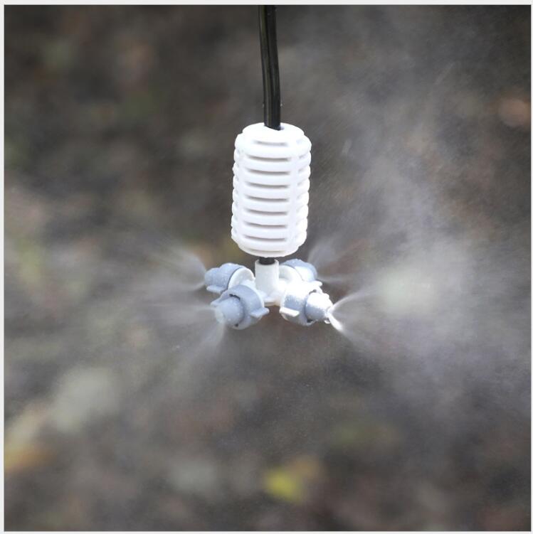 Kunaite atomizing cooling nozzles, micro-nozzles, water-saving irrigation nozzles, Kunaite cross atomizing capillary tube combination Application Scenario