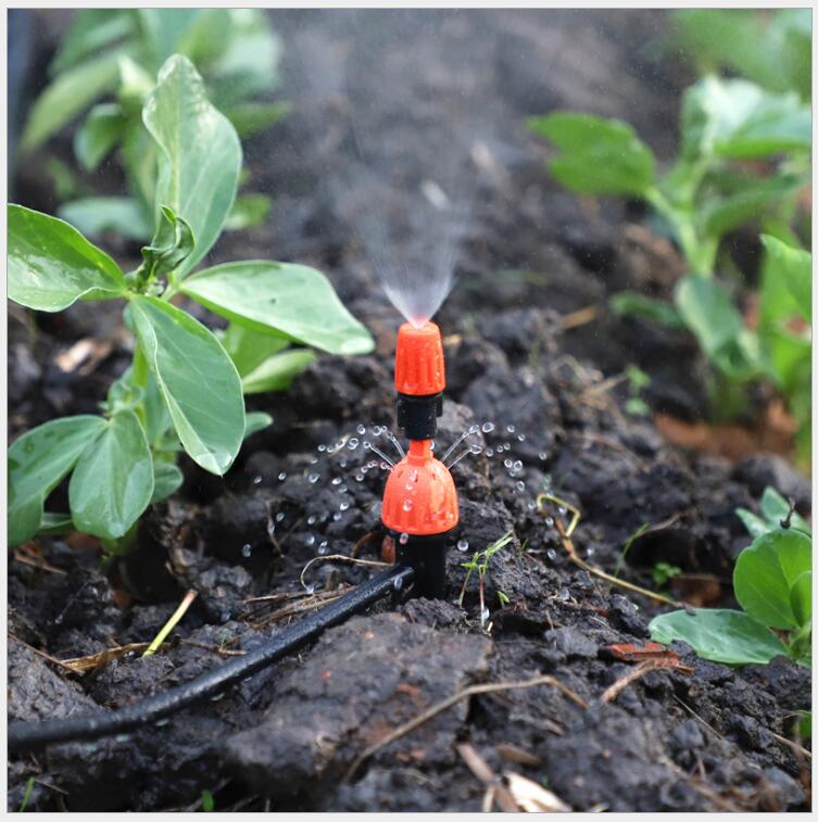 The drip-adjustable integrated flower watering device can be connected to an orange single-spray simple plug rod nozzle Specification drawing