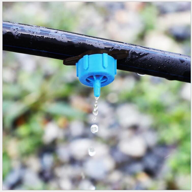 Pressure compensation dripper, blue nozzle, PE pipe direct head, garden irrigation equipment system factory direct sales details Picture