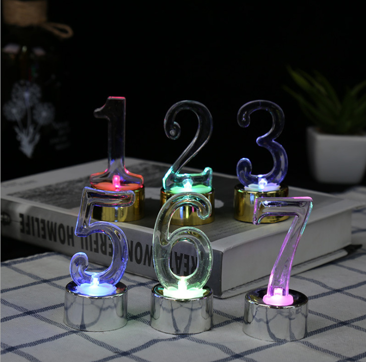 2020 New and Unique LED electronic birthday Digital Candle Lamps, creative and eco-friendly gifts, Party decoration customization and wholesale