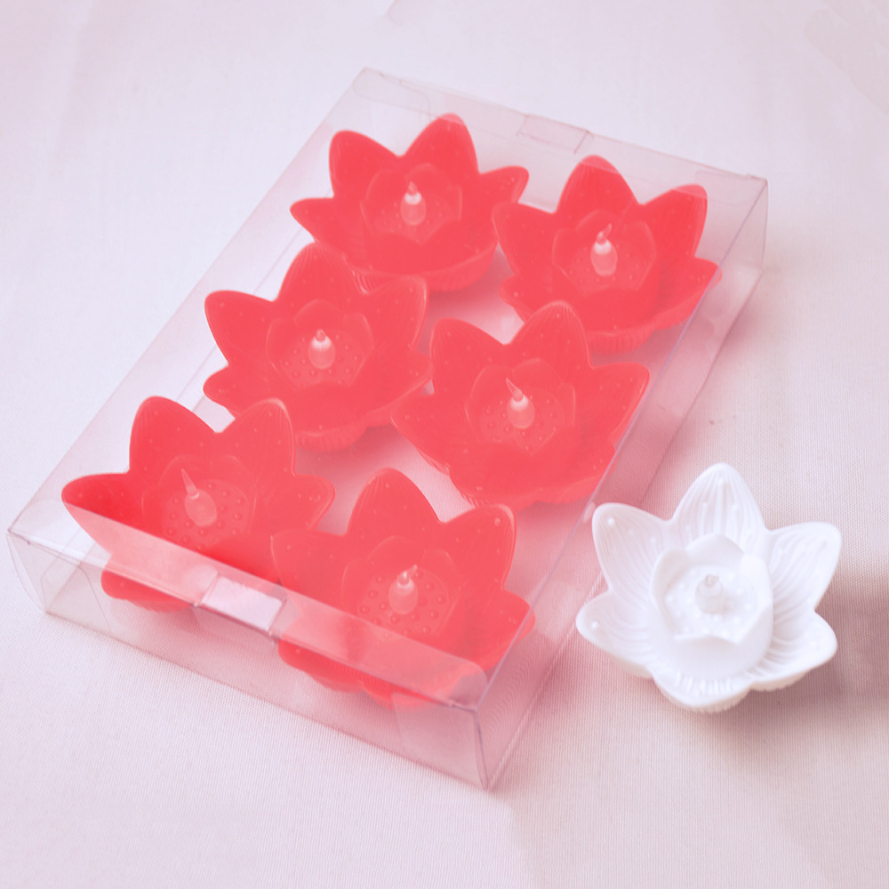 Factory direct supply of led electronic candles, blessing lotus lamps, Buddhist supplies, creative Buddha offering lamps, wholesale of small tea wax details Picture