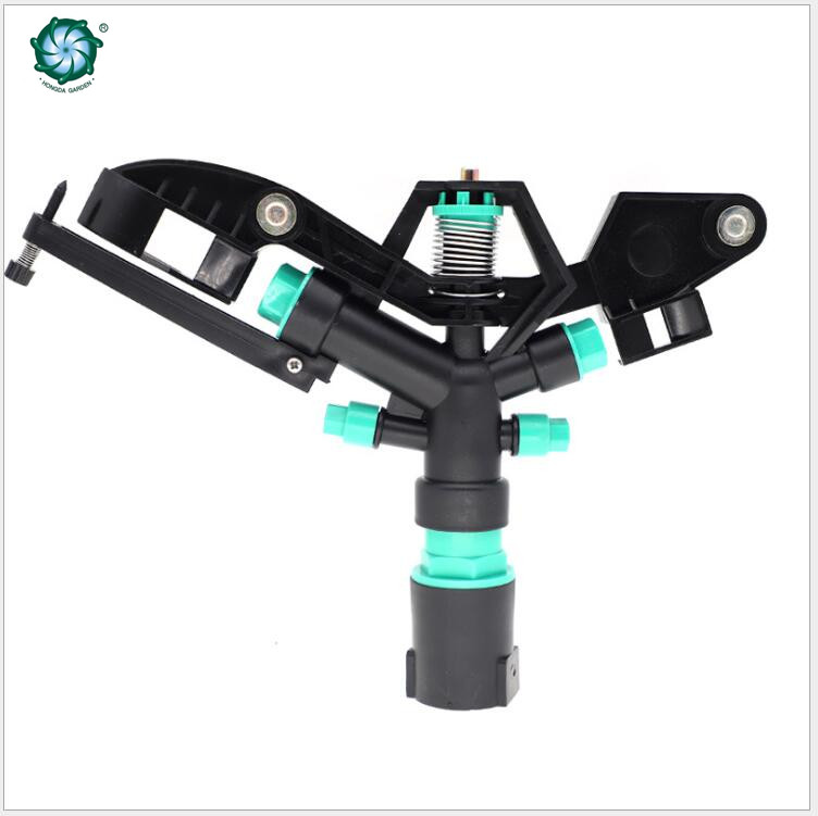 1-inch plastic alloy agricultural field irrigation swing arm sprinkler head, adjustable 360-degree rotating water spray head for lawn and horticulture Item Picture