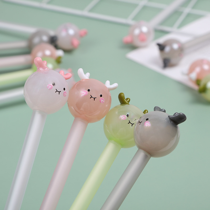 2022 New cartoon neutral pen refills 0.5 full needle tube black student cartoon office stationery wholesale in Yiwu details Picture