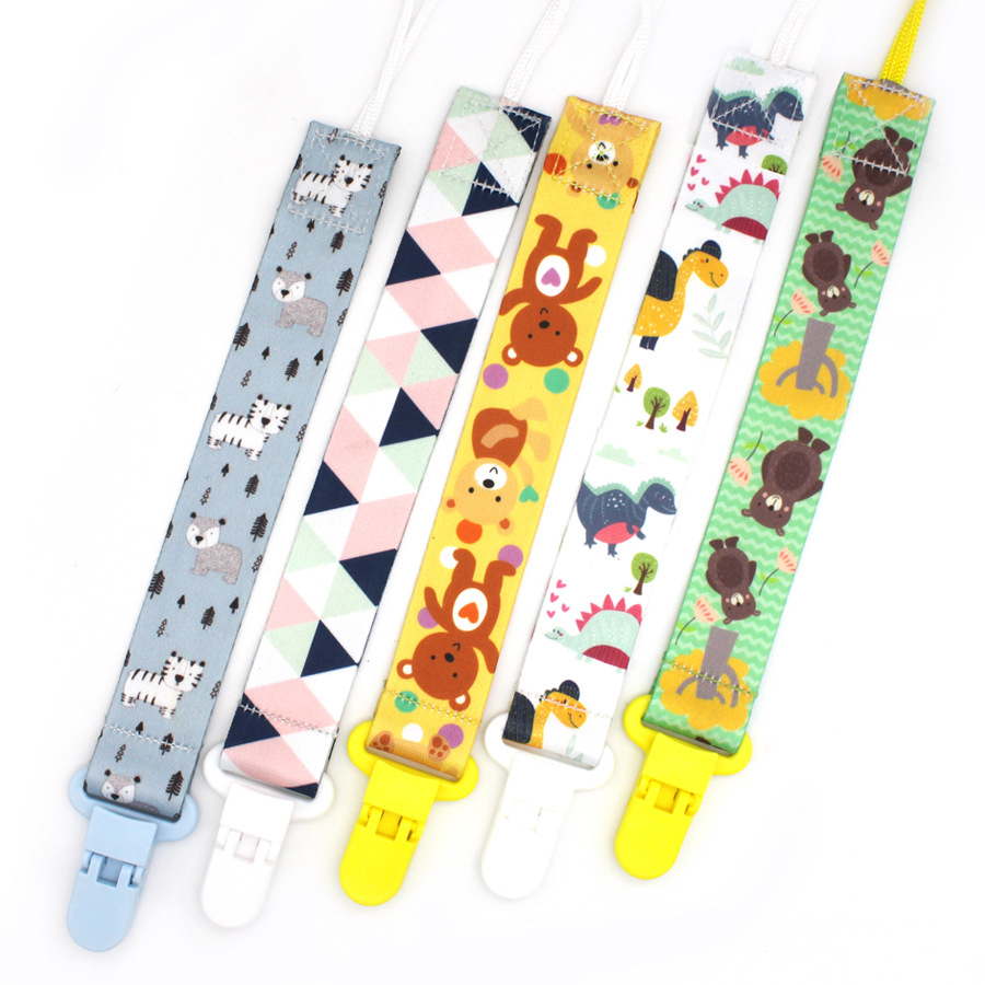 Customized baby products, pacifier chains, pacifier lanyards, webbing, anti-drop chains, baby pacifier clips in stock Item Picture