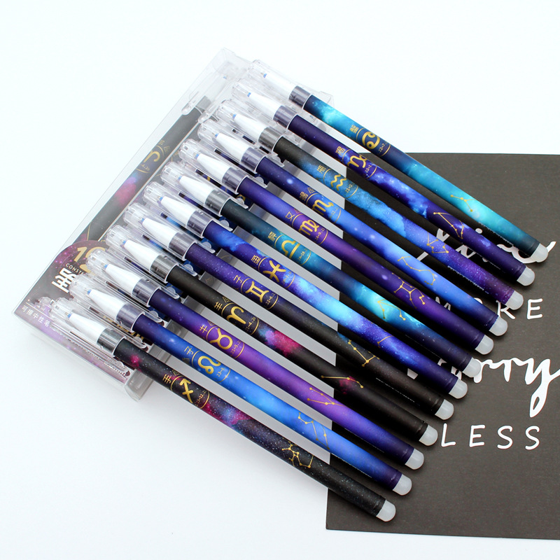 Erasable gel pen for the 12 zodiac signs, easy erasable pen 0.5 full needle tube, rubbing heat dissipation water pen, primary school writing pen Application Scenario