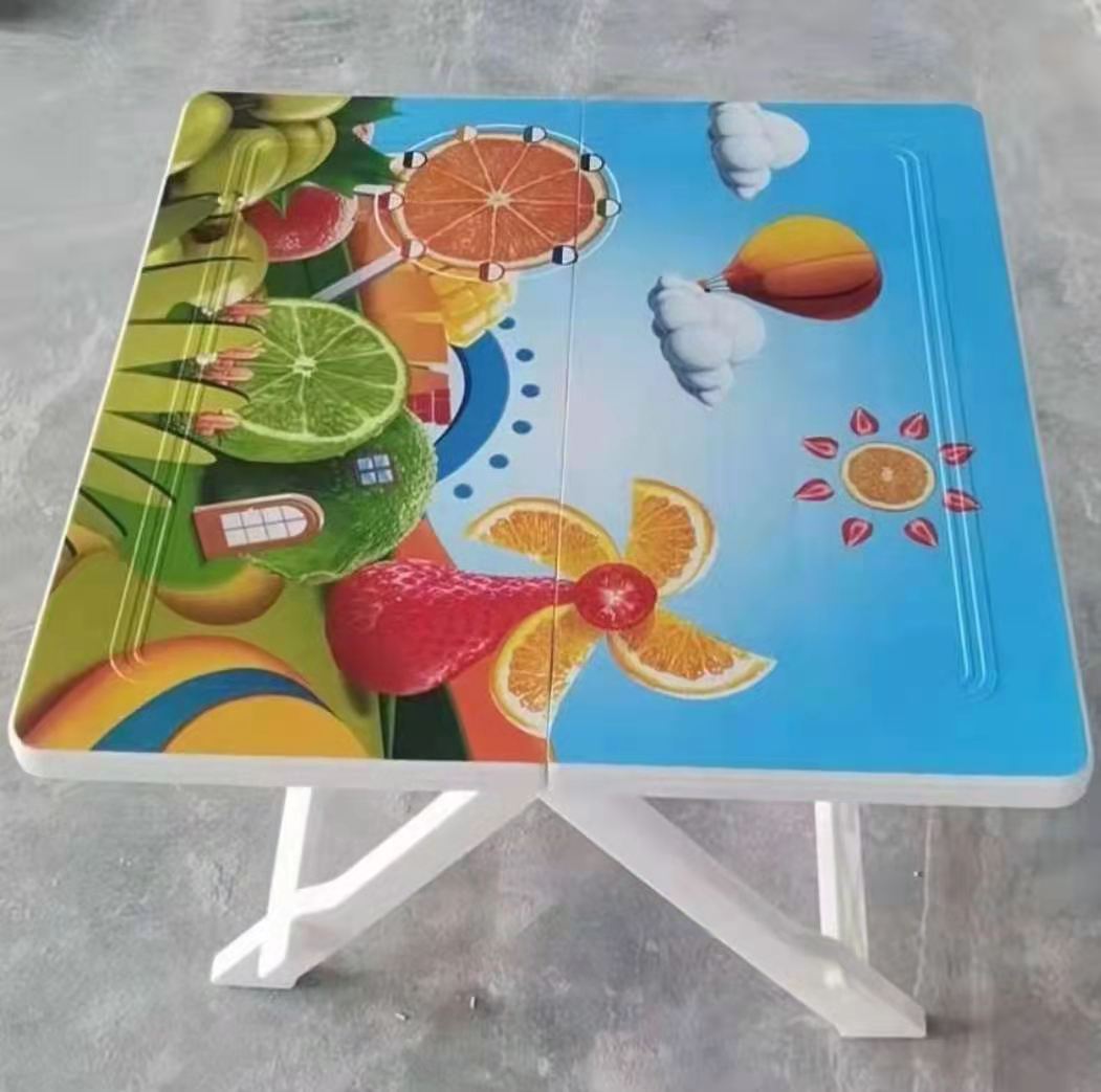 Children study table and chair baby dining chair folding storage table back chair cartoon new student table barbecue table free shipping