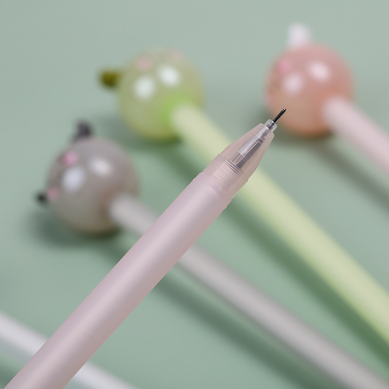 2022 New cartoon neutral pen refills 0.5 full needle tube black student cartoon office stationery wholesale in Yiwu Specification drawing