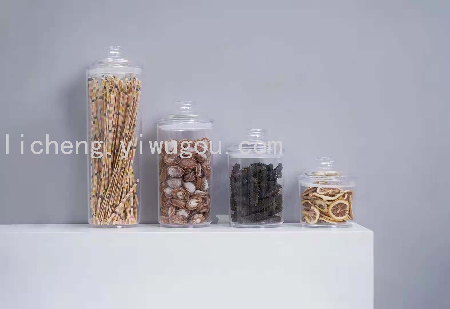 Caja sellada caja de almacenamiento de plástico transparente y engrosada con escala cocina caja de almacenamiento de cereales caja de almacenamiento refrigerador refrigerador Specification image