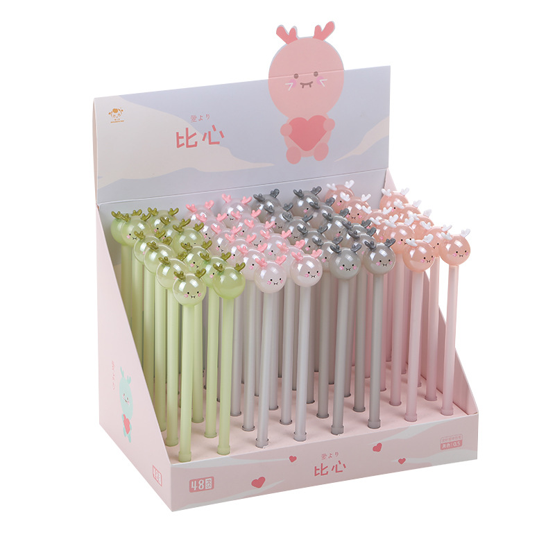 2022 New cartoon neutral pen refills 0.5 full needle tube black student cartoon office stationery wholesale in Yiwu Item Picture