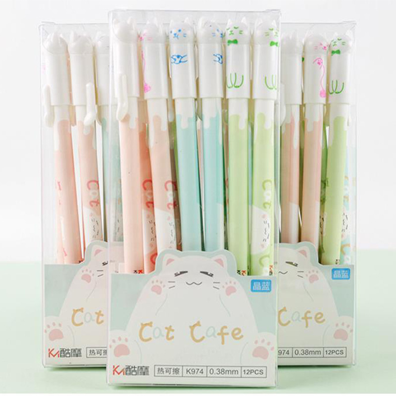Le Xuan Student Erasable Pen Mo Le Cha Cute Cartoon Hot Erasable Gel Pen 0.5 Needle Tube Mo Easy Erasable Signature Pen details Picture