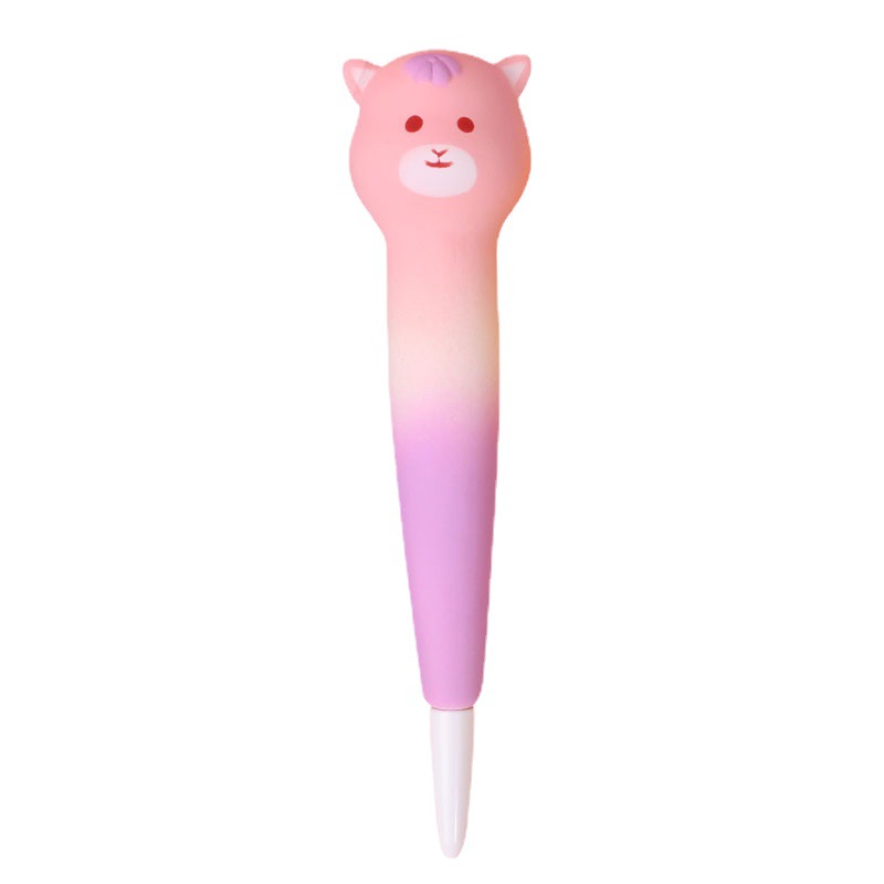 Cute cartoon stress-relieving pen, student fountain pen, shaped pen, stress-relieving gel pen, soft and slow rebound creative signature pen Item Picture