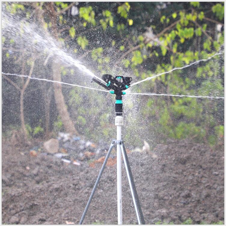 1-inch plastic alloy agricultural field irrigation swing arm sprinkler head, adjustable 360-degree rotating water spray head for lawn and horticulture details Picture