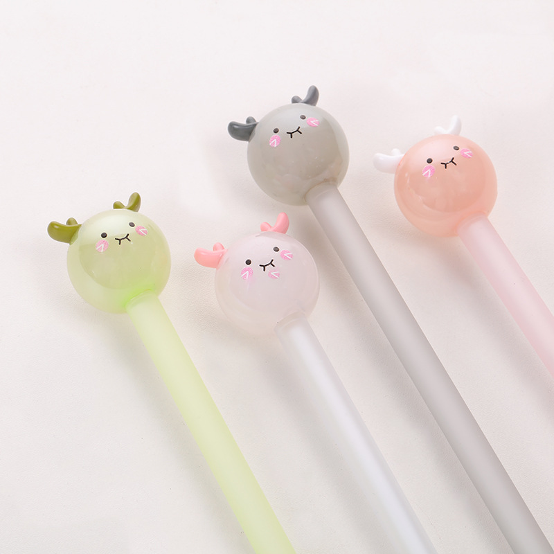 2022 New cartoon neutral pen refills 0.5 full needle tube black student cartoon office stationery wholesale in Yiwu Application Scenario