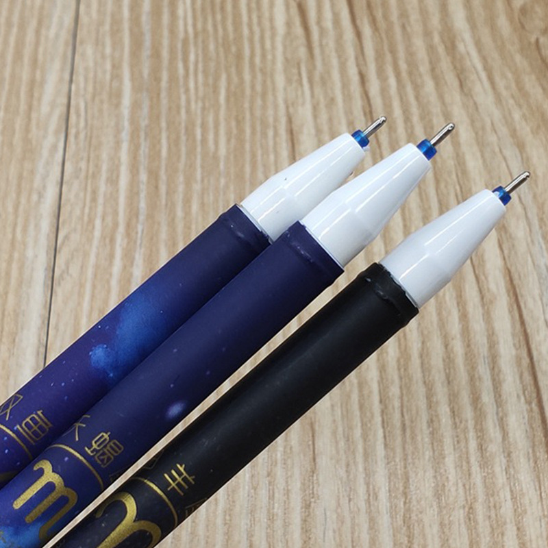 Erasable gel pen for the 12 zodiac signs, easy erasable pen 0.5 full needle tube, rubbing heat dissipation water pen, primary school writing pen details Picture
