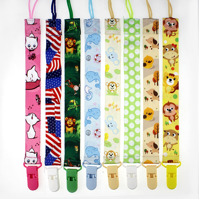 Customized baby products, pacifier chains, pacifier lanyards, webbing, anti-drop chains, baby pacifier clips in stock details Picture