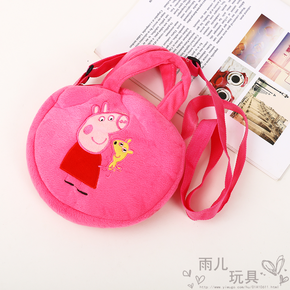 Plush crossbody bags for boys and girls, round coin purses for babies, cartoon cute little pig backpacks for infants and toddlers in stock Application Scenario
