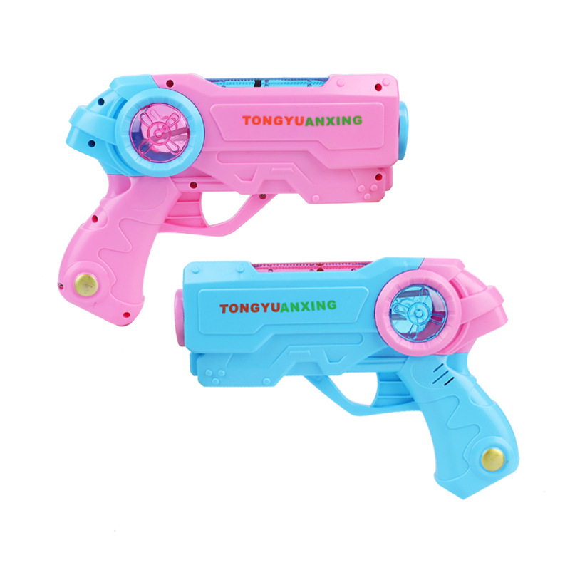 The new children's electric sound and light bubble gun with music and lights, a children's bubble-blowing toy, is selling well at the street stall for wholesale Application Scenario
