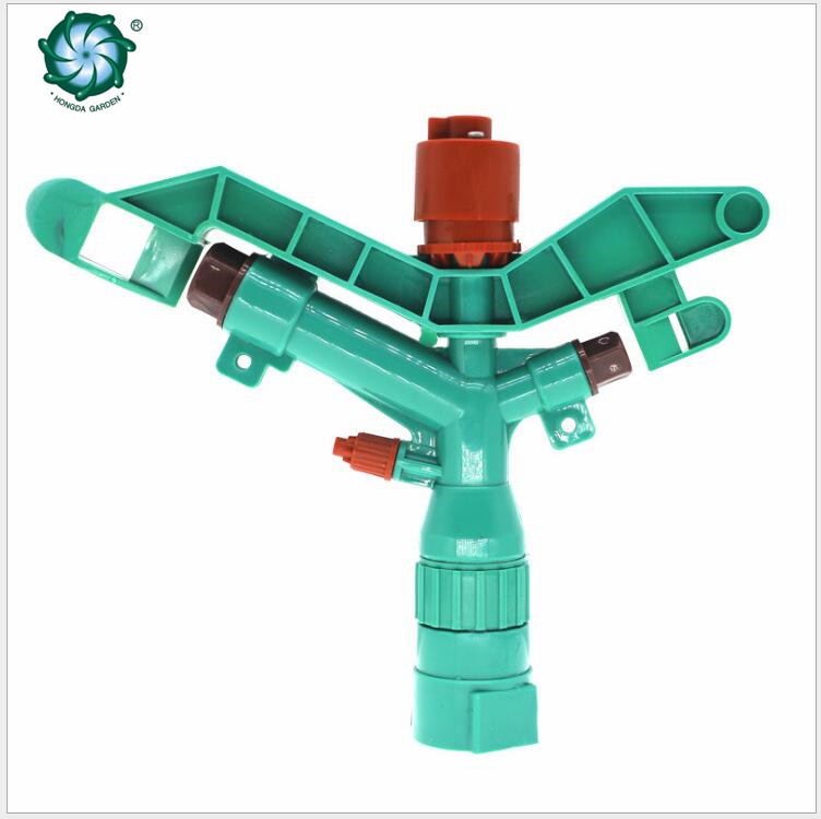 1-inch plastic swing arm sprinkler, 360-degree rotatable controllable lawn, garden and agricultural sprinkler for cooling and watering Item Picture