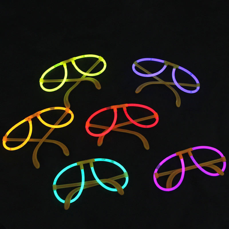 抖音舞蹈气氛助威道具椭圆形荧光发光眼镜夜间儿童恶搞新奇玩具详情图2