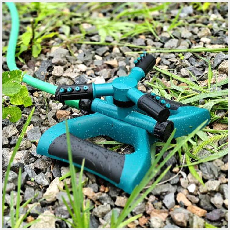 Garden sprinkler, water sprayer, household garden lawn sprinkler irrigation, greening swing irrigation, three-fork automatic sprinkler head details Picture