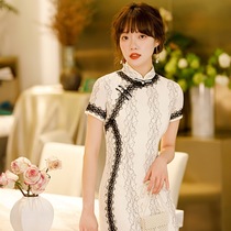 202 Bei Z 'z Rhyme spring and summer long cheongsam dress retro self-cultivation improved banquet young cheongsam dress